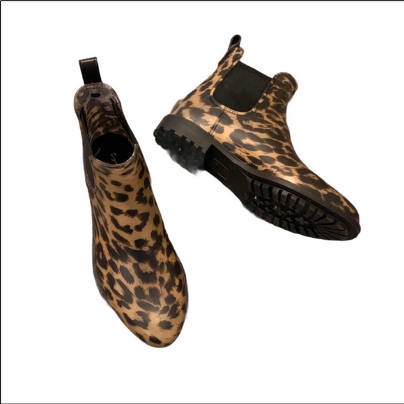 Joules Shoes | Joules Jelly Wellies Animal Print Leopard Print Boots 9 | Color: Black/Tan | Size: 9 | Kongxo1's Closet